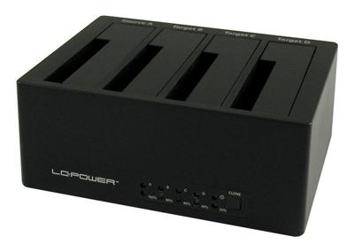 LC-Power LC-DOCK-U3-4B basisstation voor opslagstations USB 3.0 Type-A Zwart