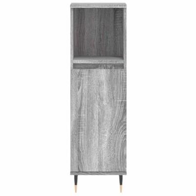 Badkamerkast 30x30x100 cm bewerkt hout grijs sonoma eikenkleur Badkamerkast 30x30x100 cm bewerkt hout grijs sonoma eikenkleur