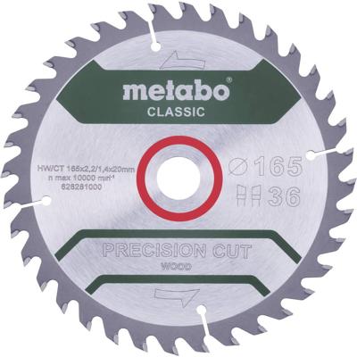 Metabo Accessoires Cirkelzaagblad | "Precision Cut Classic" | 165x20mm | Z36 WZ 15° - 628281000