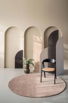 MOMO Rugs Designer Collection - MOMO Rugs Designer Elvire Gradient Dot Desert Taupe - 150 rond Vloerkleed