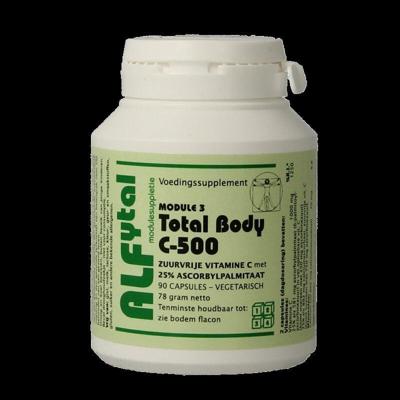 Total body C-500 zuurvrij/25% vetoplosbaar 90 Vegetarische capsules