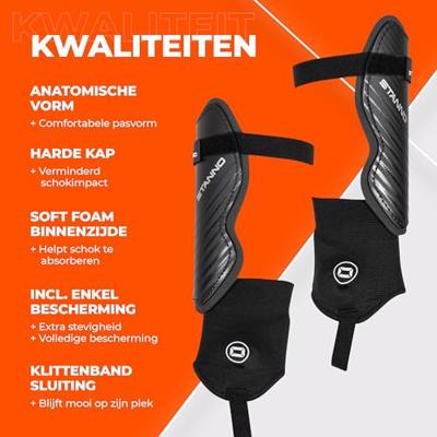 Stanno 482121 Liga IV Shin Guards - Black - M