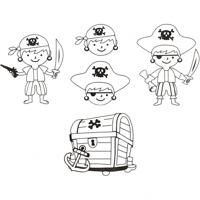 Creativ Company Vellen krimpfolie met motieven piraten, 10st. - thumbnail