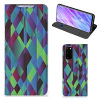 Samsung Galaxy S20 Stand Case Abstract Green Blue - thumbnail