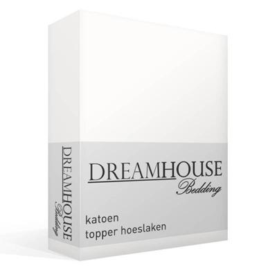 Dreamhouse Katoenen Topper Hoeslaken Wit 160 x 220 cm