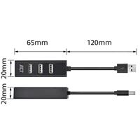 ACT AC6205 Mini USB Hub 2.0 | High Speed | 4x USB-A | 480Mbps | Zwart | 12 cm - thumbnail