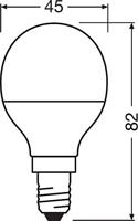 OSRAM HOMELIGHTING 4058075430815 LED-lamp Energielabel F (A - G) E14 Peer 4.9 W = 40 W Koudwit (Ø x l) 45 mm x 82 mm 1 stuk(s) - thumbnail