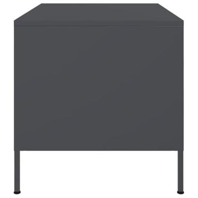Salontafel 68x50x50,5 cm staal antracietkleurig