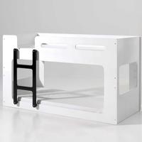 Vipack stapelbed Luca - wit/zwart - 210x90,4x106,8 cm - thumbnail