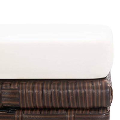 VidaXL Tuinkrukken 2 st met kussens poly rattan bruin