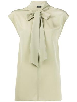 Joseph Nancy silk tie-neck blouse - Green