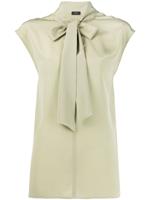 Joseph Nancy silk tie-neck blouse - Green - thumbnail