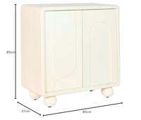 Ladekast DKD Home Decor Wit Hout MDF Modern 80 x 37 x 85 cm 80 x 37 x 86 cm - thumbnail