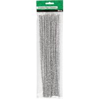 Creativ Company Chenille zilver 30cm, 50st. - thumbnail