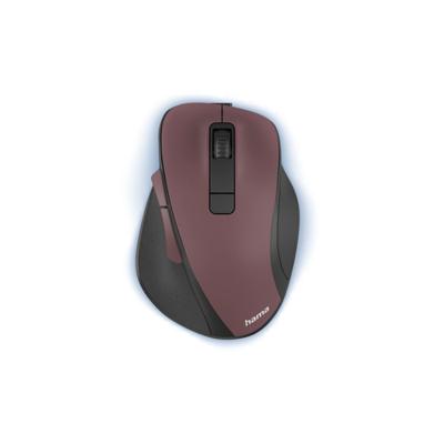 Hama Ergonomische muis Radiografisch Optisch Bordeaux 6 Toetsen 1600 dpi Ergonomisch, Oplaadbaar