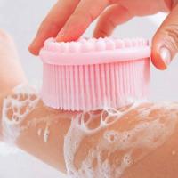 2 PCS Silicone Scalp Shower Massage Brush Soft Baby Bath Brush(Pink) - thumbnail