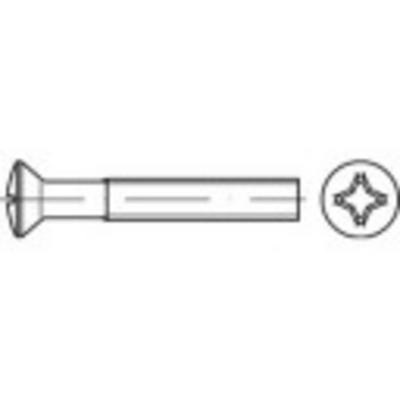 TOOLCRAFT TO-5432115 Bolverzonken schroeven M8 45 mm Kruiskop Phillips Staal Galvanisch verzinkt 100 stuk(s)