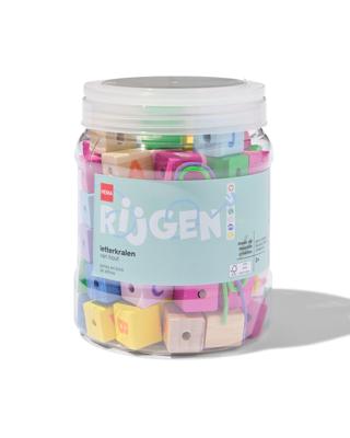 HEMA Emmer Houten Letterkralen Met Rijgkoord - 80 Stuks