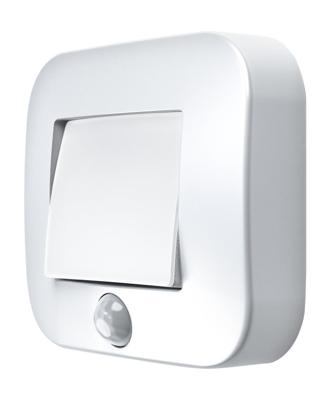 LEDVANCE NIGHTLUX® Hall L 4058075260672 LED-nachtlamp met bewegingsmelder Vierkant LED Neutraalwit Zilver