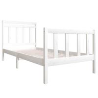 Bedframe massief hout wit 100x200 cm - thumbnail