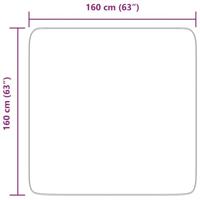 Hoogpolig vloerkleed NAVARRA 160x160 cm polyester zwart - thumbnail