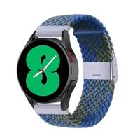 By Qubix - Braided nylon bandje - Groen/blauw - Compatible met Garmin Vivoactive 6 / Vivoactive 5 / Vivoactive 3 - Compatible Garmin bandje - Bandbreedte: 20mm - thumbnail