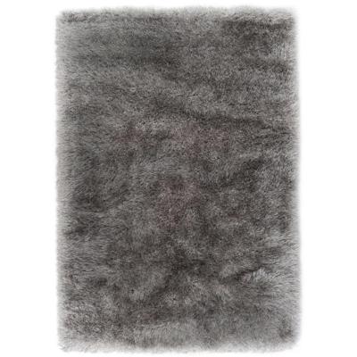 Hoogpolig Glanzend Vloerkleed Grijs-160 x 230 cm