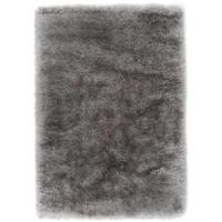 Hoogpolig Glanzend Vloerkleed Grijs-160 x 230 cm - thumbnail