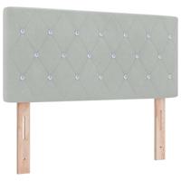 Boxspringbed met Matras met matras Lichtgrijs 120 x 200 cm Stof - thumbnail