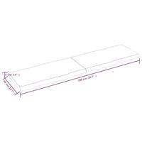Tafelblad natuurlijke rand 200x50x(2-6)cm eikenhout lichtbruin - thumbnail