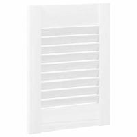 Kastdeuren louvredesign 4 st 39,5x29,5 cm wit - thumbnail