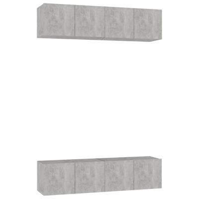 Tv-meubelen 4 st 60x30x30 cm bewerkt hout betongrijs
