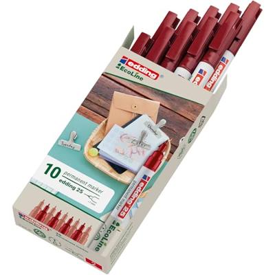 Viltstift edding 25 eco rond 1mm rood | 10 stuks Viltstift edding 25 eco rond 1mm rood | 10 stuks