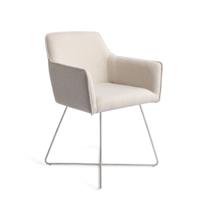 Jesper Home Eetkamerstoel 'Hofu' Cross Steel, kleur Enoki - thumbnail