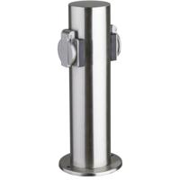 Heitronic 35103 Buitenstopcontact 2-voudig RVS Aanraakbeveiliging - thumbnail