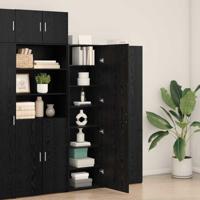 Hoge kast 2 pcs Zwart Eiken 50 x 42,5 x 185 cm - thumbnail
