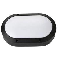 LED Buitenlamp Rapon - Mat Zwart Wandverlichting 8W 4000K Ovaal - thumbnail