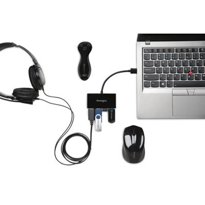USB-HUB Kensington K39121EU Zwart