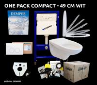 Complete toiletset met Geberit inbouwreservoir One Pack Wit - thumbnail