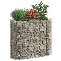 Gabion plantenbak verhoogd 120x50x100 cm gegalvaniseerd ijzer - thumbnail