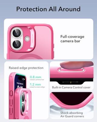 ESR Case Apple iPhone 17 Pink, Transparant MagSafe compatible