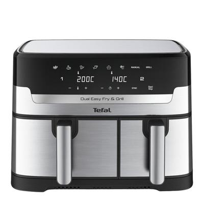 Tefal Dual Easy Fry & Grill EY905D - Heteluchtfriteuse XXL - RVS Tefal Dual Easy Fry & Grill EY905D - Heteluchtfriteuse XXL - RVS