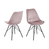 Bendt Eetkamerstoel 'Liva' Velvet, kleur Dusty Rose - thumbnail