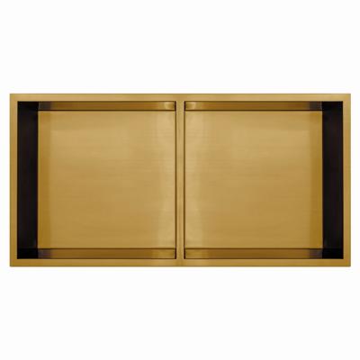 Inbouwnis Qisani Flow Dubbel Geborsteld Goud