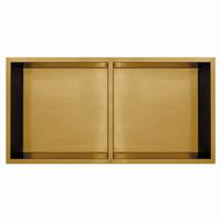 Inbouwnis Qisani Flow Dubbel Geborsteld Goud - thumbnail