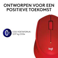 Logitech Mouse M330 Silent Plus Rood Draadloze Muis - thumbnail