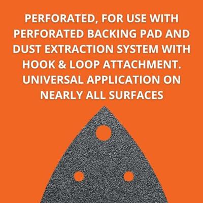 Fein 63717113011 Deltaschuurpapier Met klittenband, Geperforeerd Korrelgrootte (num) 150 Hoekmaat 80 mm 50 stuk(s)