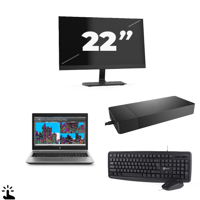 HP ZBook 15 G5 - Intel Core i7-8e Generatie - 15 inch - Touch - 16GB RAM - 256GB SSD - Windows 11 Home + 1x 22 inch Monitor - thumbnail