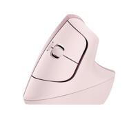 Logitech Lift Vertical Ergonomic Mouse Ergonomische muis Bluetooth, Radiografisch Optisch Roze 6 Toetsen 4000 dpi Ergonomisch - thumbnail