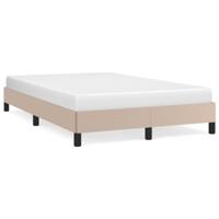 Bedframe zonder matras 120x190 cm kunstleer cappuccinokleurig - thumbnail